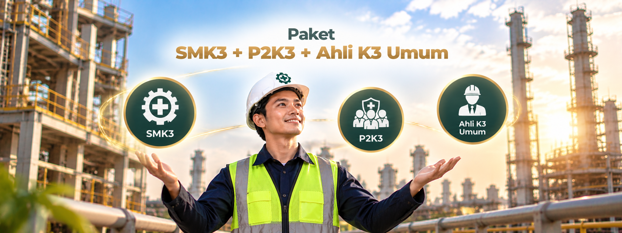 Ilustrasi Paket SMK3 + P2K3 + Ahli K3 Umum